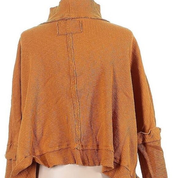 We The Free~Free People Slouchy Cropped Batwing Top~Large - Picture 2 of 5